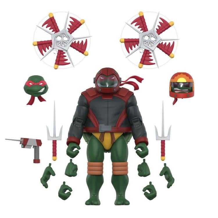 Teenage Mutant Ninja Turtles ULTIMATES! Raphael (Road Gear) (2003 Animated Series) Action Figure Gallery Image 5