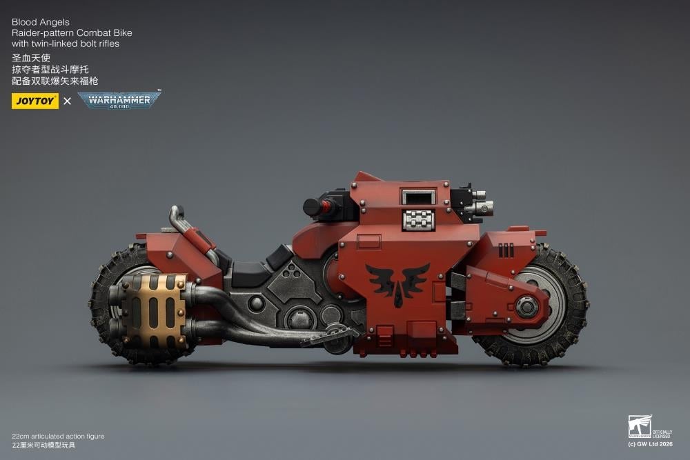 Warhammer 40,000 Blood Angels Raider-pattern Combat Bike with Twin-linked Bolt Rifles 1/18 Scale Vehicle Gallery Image 9