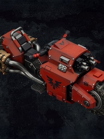 Warhammer 40,000 Blood Angels Raider-pattern Combat Bike with Twin-linked Bolt Rifles 1/18 Scale Vehicle Gallery Image 2
