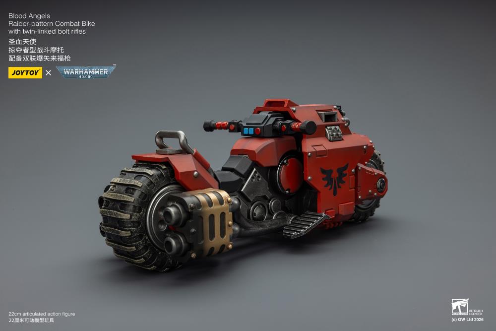 Warhammer 40,000 Blood Angels Raider-pattern Combat Bike with Twin-linked Bolt Rifles 1/18 Scale Vehicle Gallery Image 12