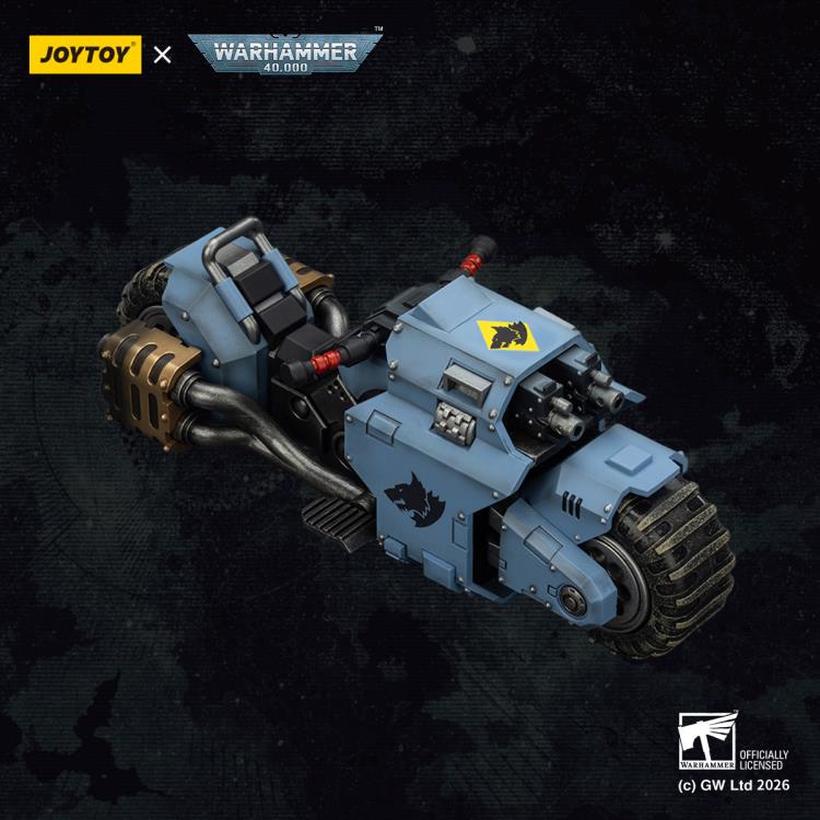Warhammer 40,000 Space Wolves Raider-pattern Combat Bike with Twin-linked Bolt Rifles 1/18 Scale Vehicle Gallery Image 3
