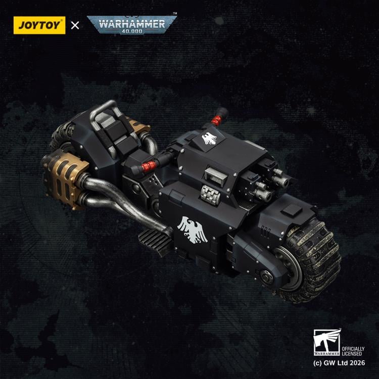 Warhammer 40,000 Raven Guard Raider-pattern Combat Bike with Twin-linked Bolt Rifles 1/18 Scale Vehicle Gallery Image 3