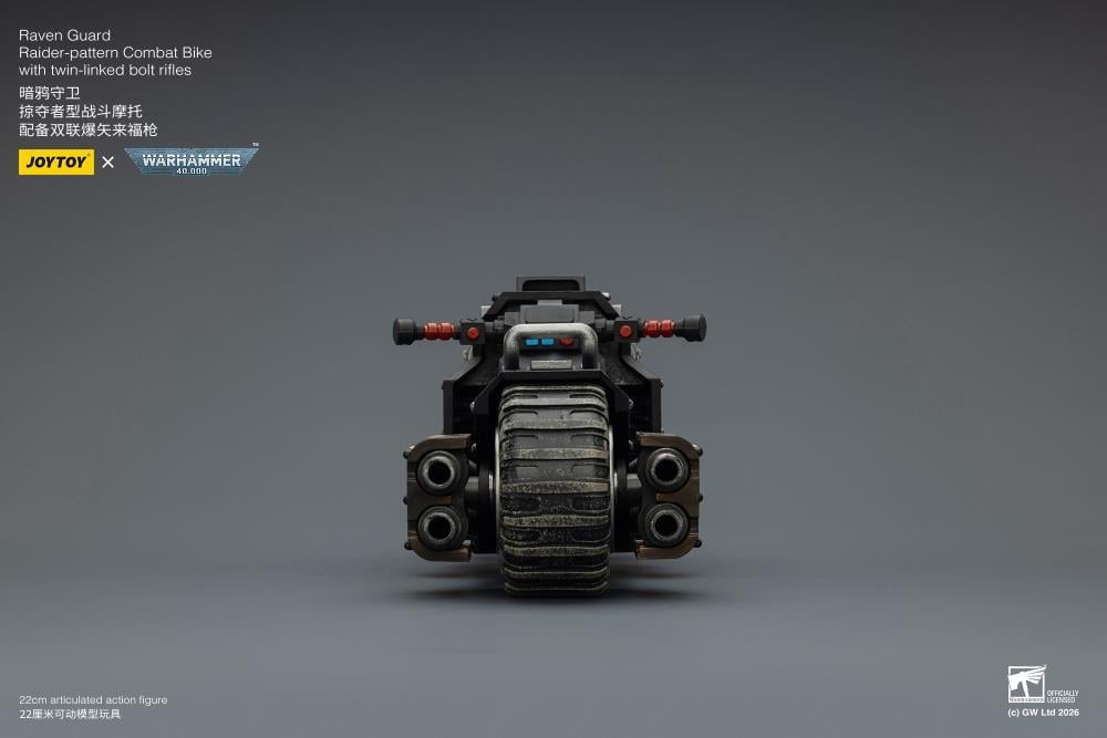 Warhammer 40,000 Raven Guard Raider-pattern Combat Bike with Twin-linked Bolt Rifles 1/18 Scale Vehicle Gallery Image 11