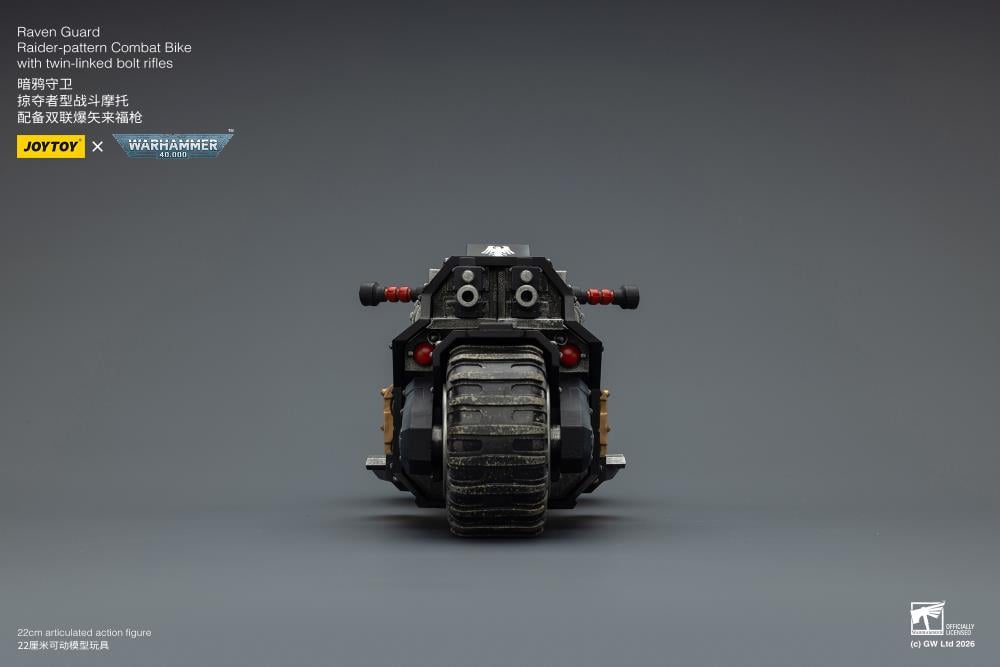Warhammer 40,000 Raven Guard Raider-pattern Combat Bike with Twin-linked Bolt Rifles 1/18 Scale Vehicle Gallery Image 10