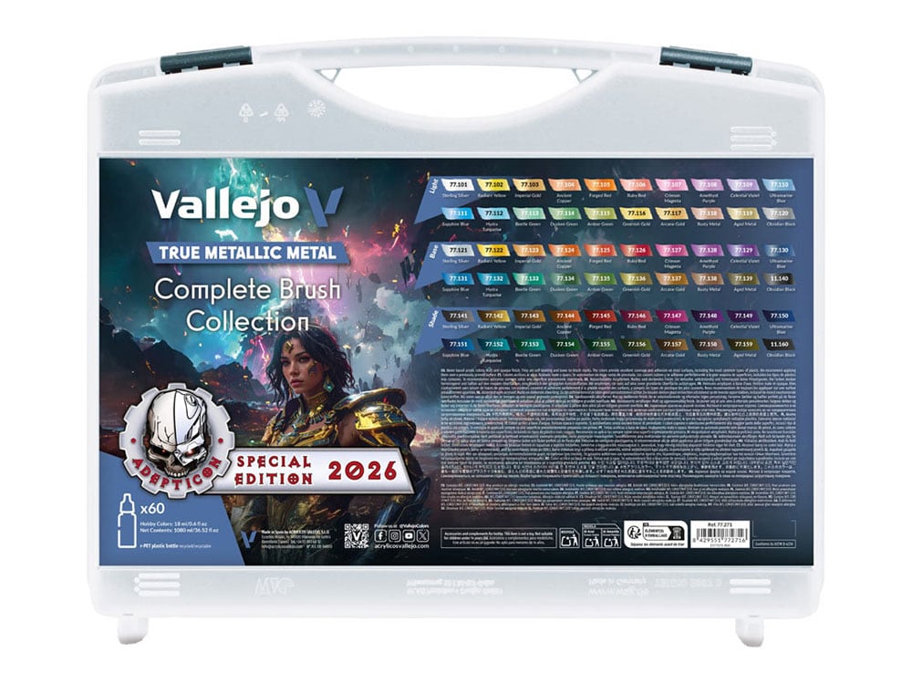 Vallejo True Metallic Metal Complete Brush Collection (Adepticon 2026) Gallery Image 1