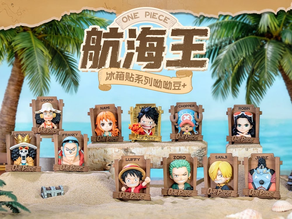 One Piece YoYo Bean+ Wanted Poster Box of 10 Random Magnets