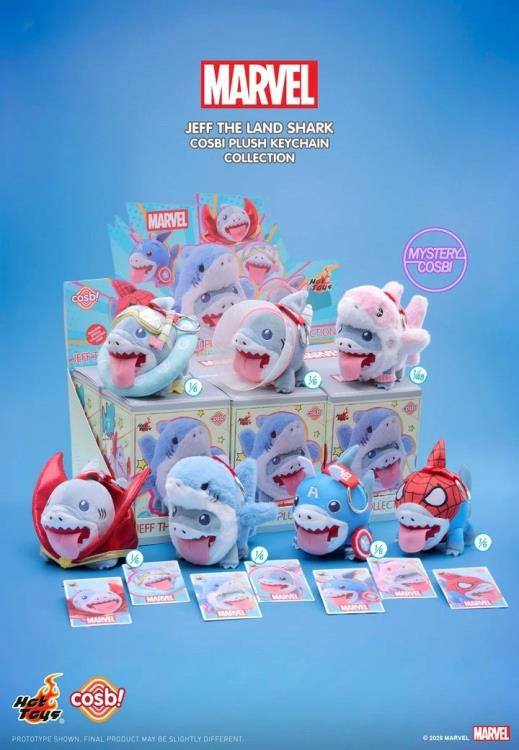 Marvel Comics Cosbi Jeff the Land Shark Box of 6 Random Plush Keychains Gallery Image 11