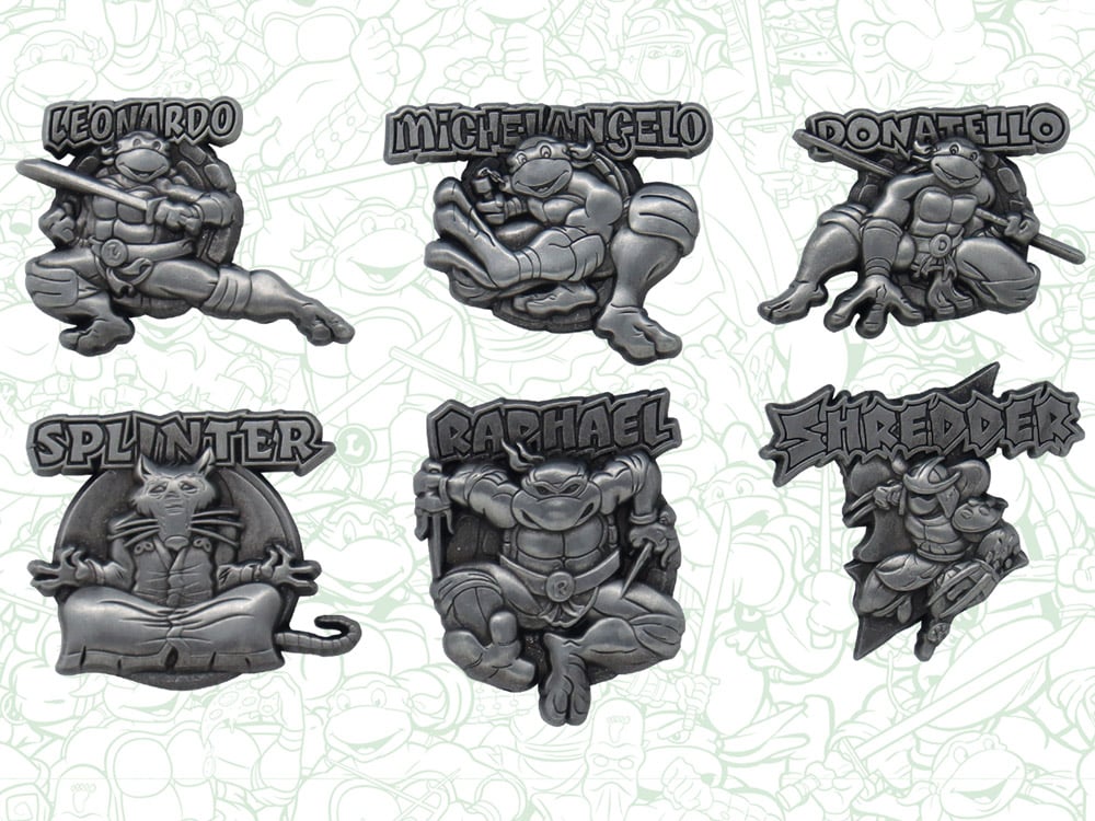 Teenage Mutant Ninja Turtles Limited Edition Set of 6 Pin Badges Gallery Image 1