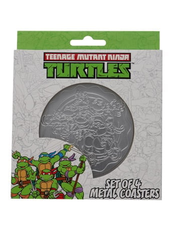 Teenage Mutant Ninja Turtles Set of 4 Embossed Metal Coasters Gallery Image 2