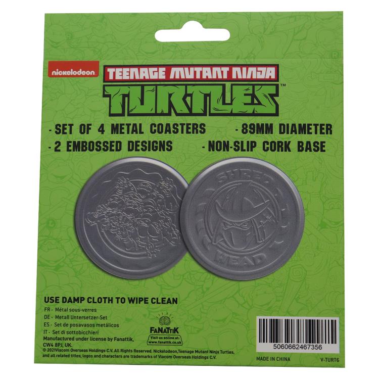 Teenage Mutant Ninja Turtles Set of 4 Embossed Metal Coasters Gallery Image 8