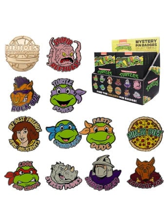 Teenage Mutant Ninja Turtles Box of 12 Random Mystery Pin Badges Gallery Image 2
