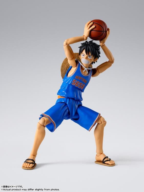 One Piece x NBA S.H.Figuarts Monkey D. Luffy (New York Knicks) Exclusive Action Figure Gallery Image 5
