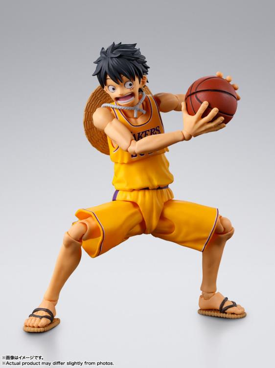 One Piece x NBA S.H.Figuarts Monkey D. Luffy (Los Angeles Lakers) Exclusive Action Figure Gallery Image 5