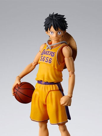 One Piece x NBA S.H.Figuarts Monkey D. Luffy (Los Angeles Lakers) Exclusive Action Figure Gallery Image 2
