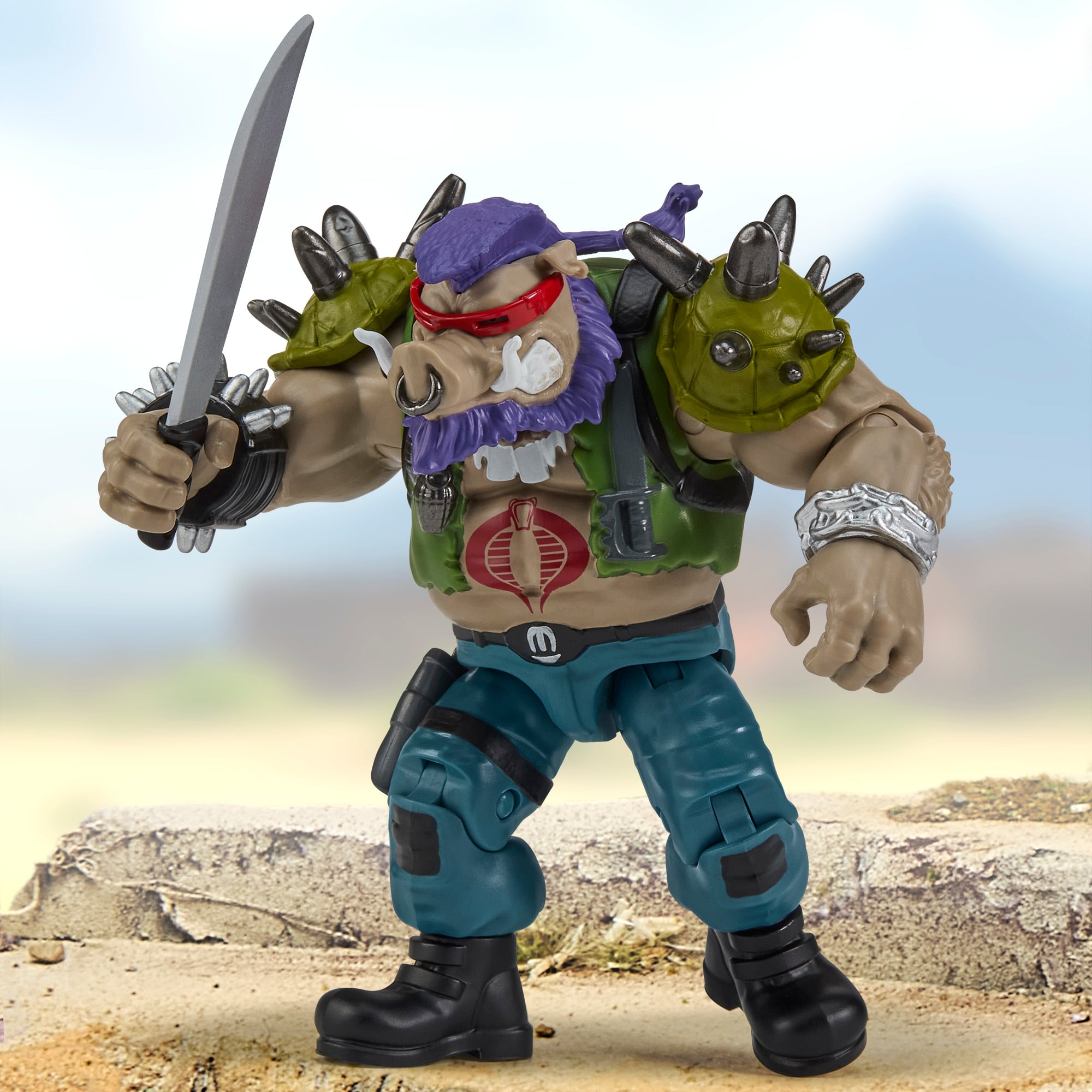 Teenage Mutant Ninja Turtles x G.I. Joe Bebop as Ripper Action Figure