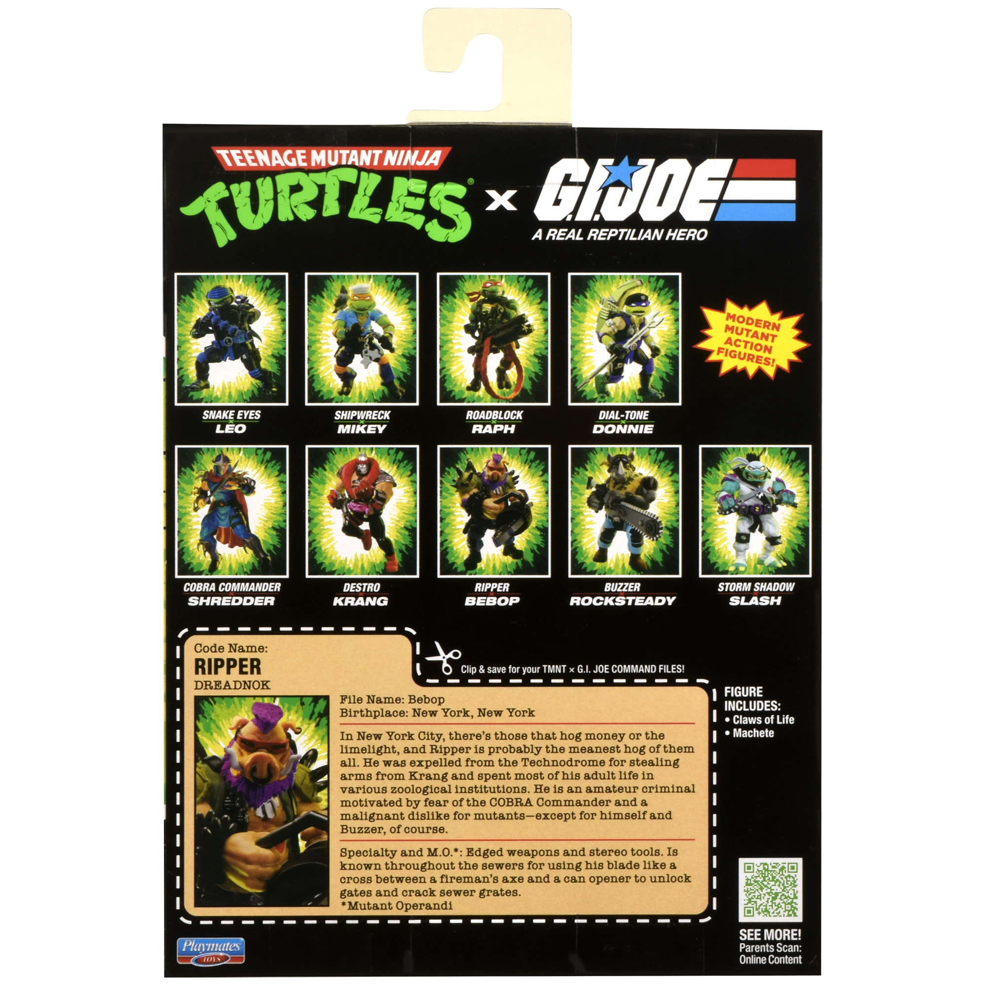Teenage Mutant Ninja Turtles x G.I. Joe Bebop as Ripper Action Figure
