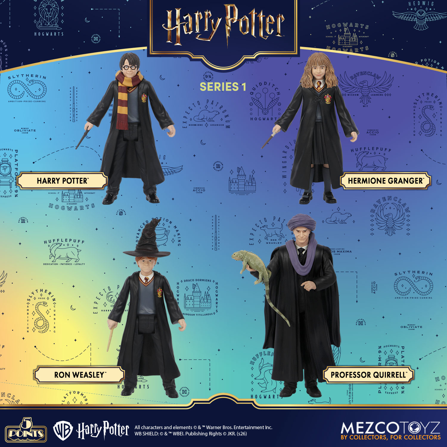 マクファーレントイズ　ハリー・ポッターフィギュア 5体セット Harry Potter 5 Points Series 1 Set of 4 Action Figures
