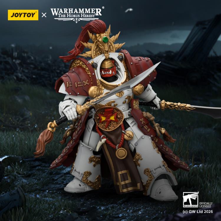 Warhammer: The Horus Heresy White Scars Qin Xa Master of the Keshig with The Tails of the Dragon Blades 1/18 Scale Action Figure Gallery Image 3