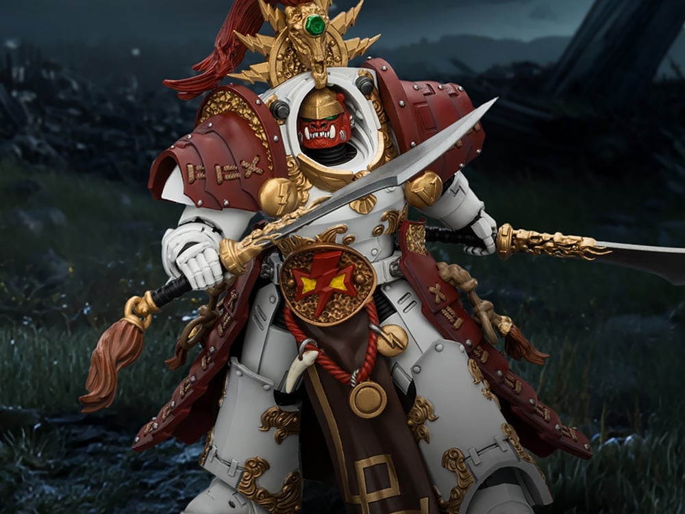 Warhammer: The Horus Heresy White Scars Qin Xa Master of the Keshig with The Tails of the Dragon Blades 1/18 Scale Action Figure Gallery Image 1