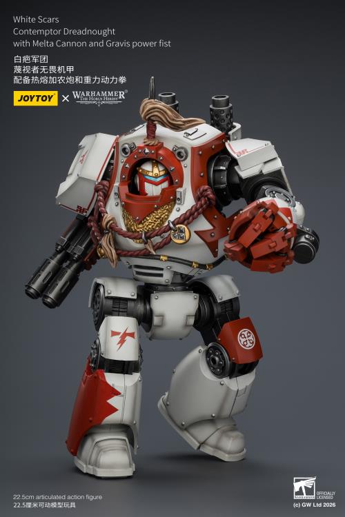 Warhammer: The Horus Heresy White Scars Contemptor Dreadnought with Melta Cannon and Gravis Power Fist 1/18 Scale Action Figure Gallery Image 11
