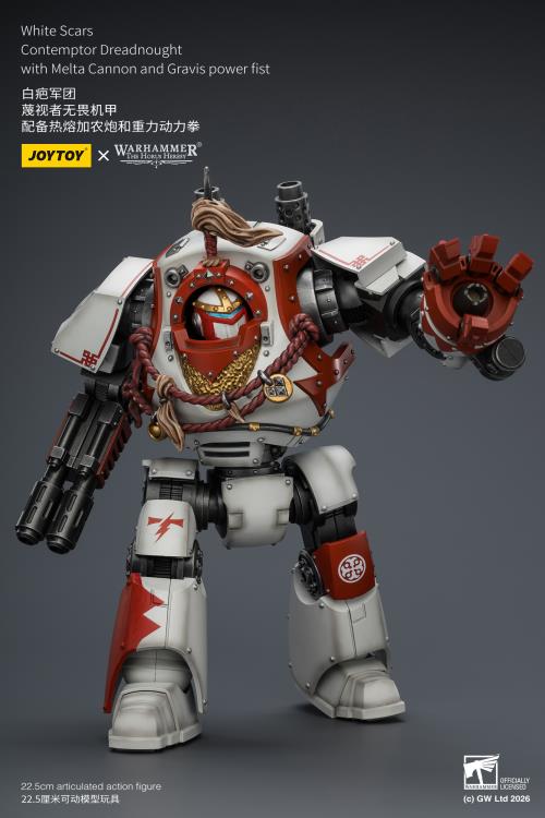 Warhammer: The Horus Heresy White Scars Contemptor Dreadnought with Melta Cannon and Gravis Power Fist 1/18 Scale Action Figure Gallery Image 10