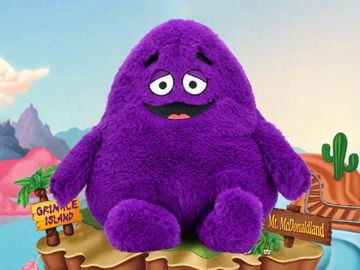 McDonald's Phunny Grimace Plush
