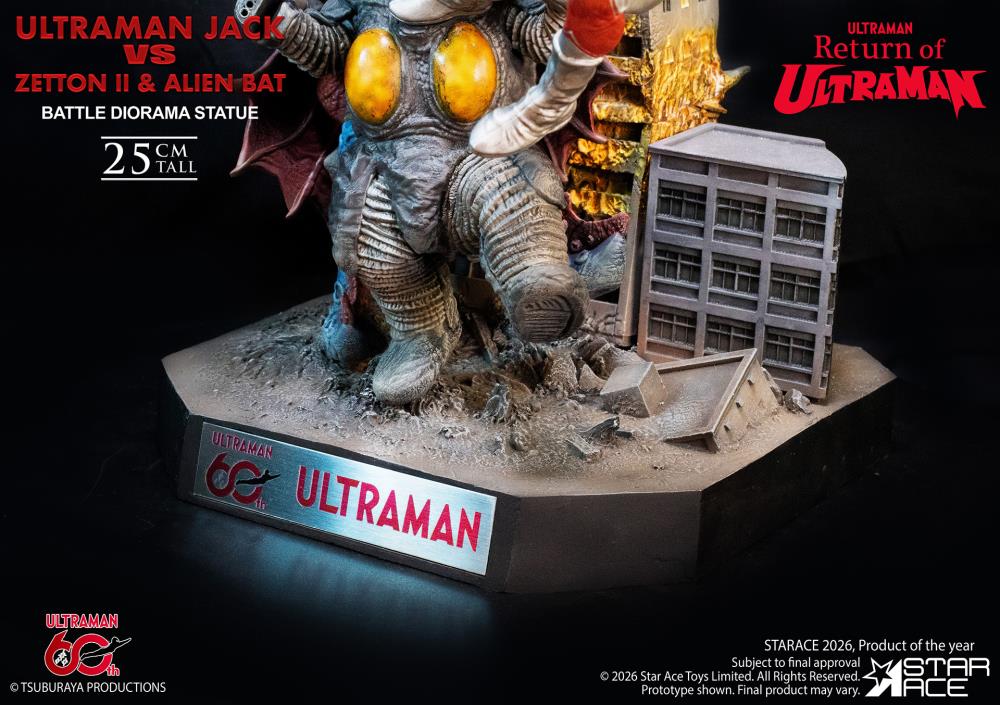 Return of Ultraman Ultraman Jack vs Zetton II & Alien Bat Battle Scene Diorama Statue Gallery Image 12