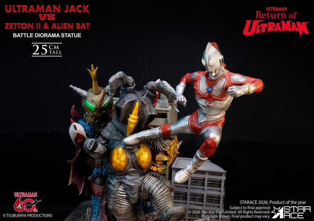 Return of Ultraman Ultraman Jack vs Zetton II & Alien Bat Battle Scene Diorama Statue Gallery Image 7