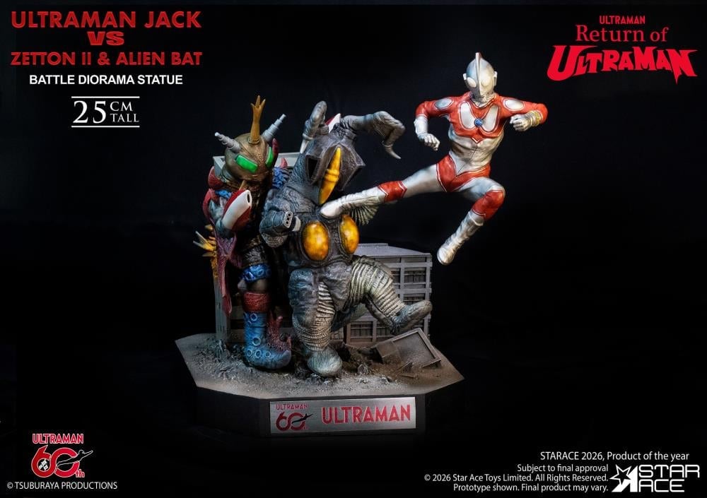 Return of Ultraman Ultraman Jack vs Zetton II & Alien Bat Battle Scene Diorama Statue Gallery Image 6