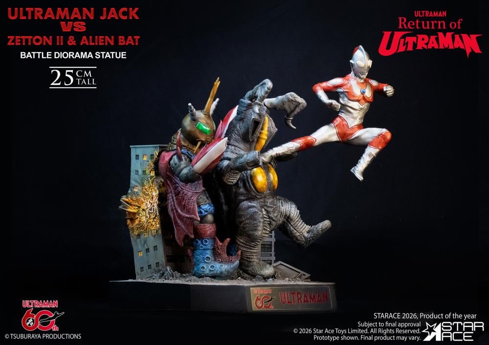 Return of Ultraman Ultraman Jack vs Zetton II & Alien Bat Battle Scene Diorama Statue Gallery Image 10