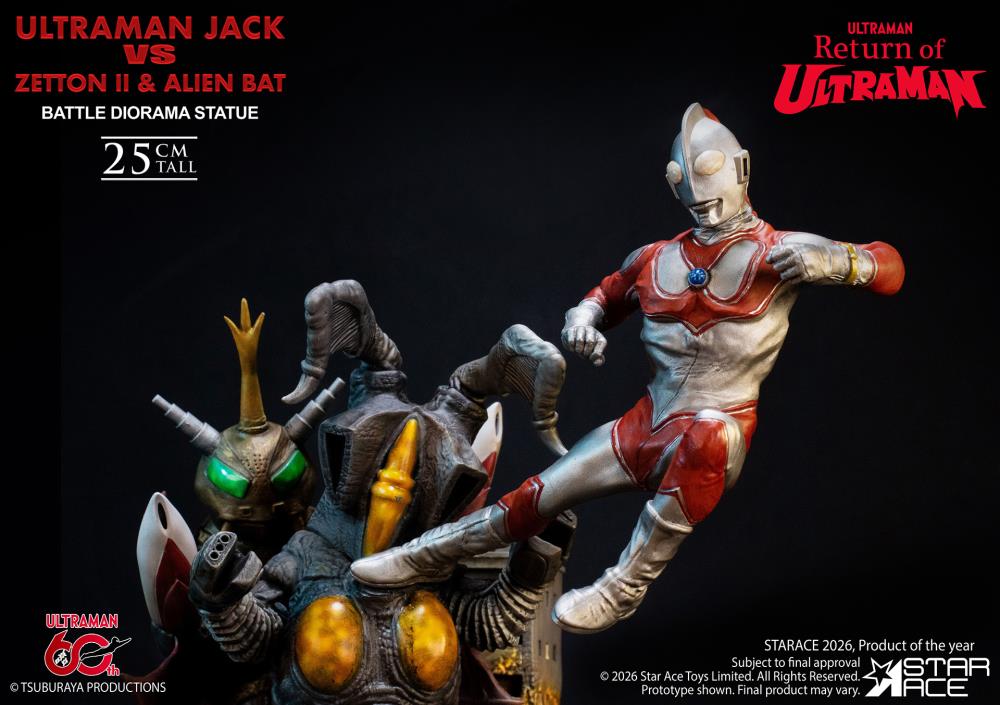Return of Ultraman Ultraman Jack vs Zetton II & Alien Bat Battle Scene Diorama Statue Gallery Image 8