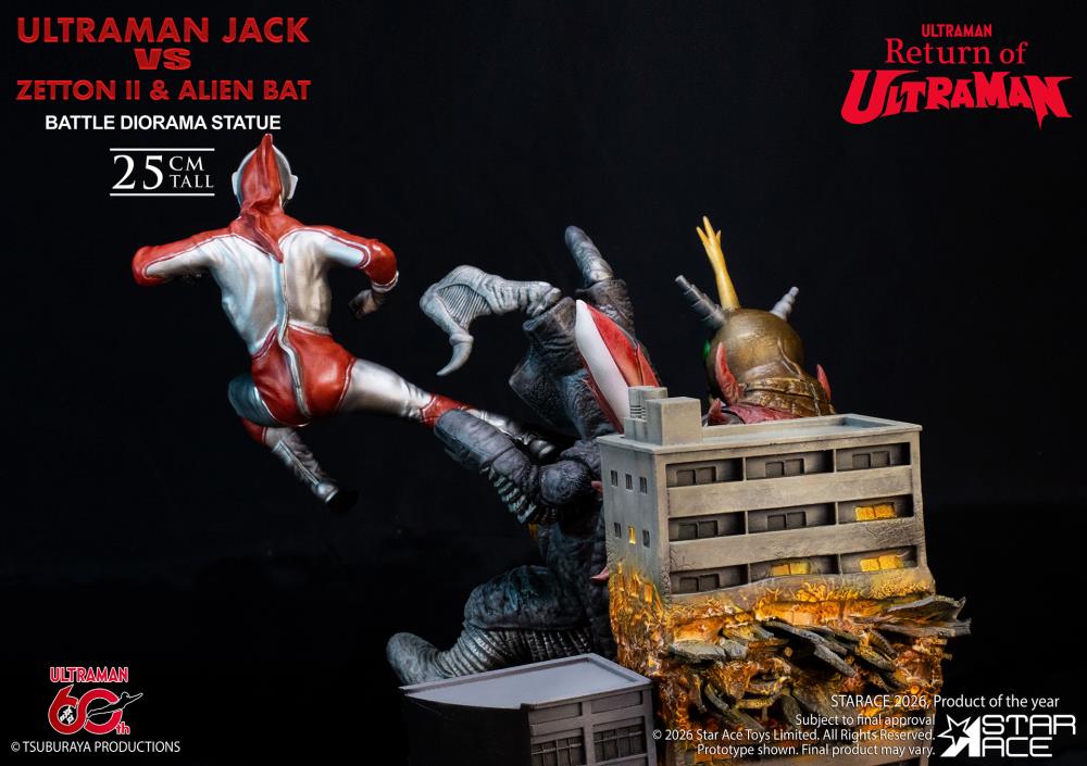 Return of Ultraman Ultraman Jack vs Zetton II & Alien Bat Battle Scene Diorama Statue Gallery Image 11