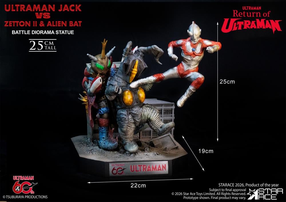 Return of Ultraman Ultraman Jack vs Zetton II & Alien Bat Battle Scene Diorama Statue Gallery Image 13