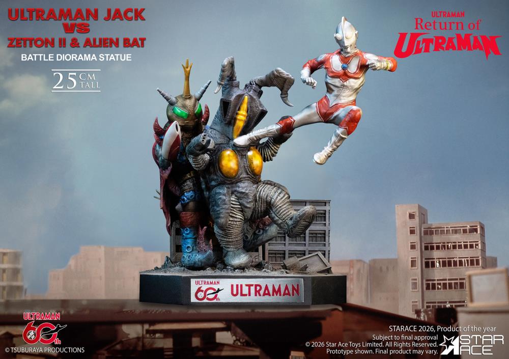 Return of Ultraman Ultraman Jack vs Zetton II & Alien Bat Battle Scene Diorama Statue Gallery Image 3