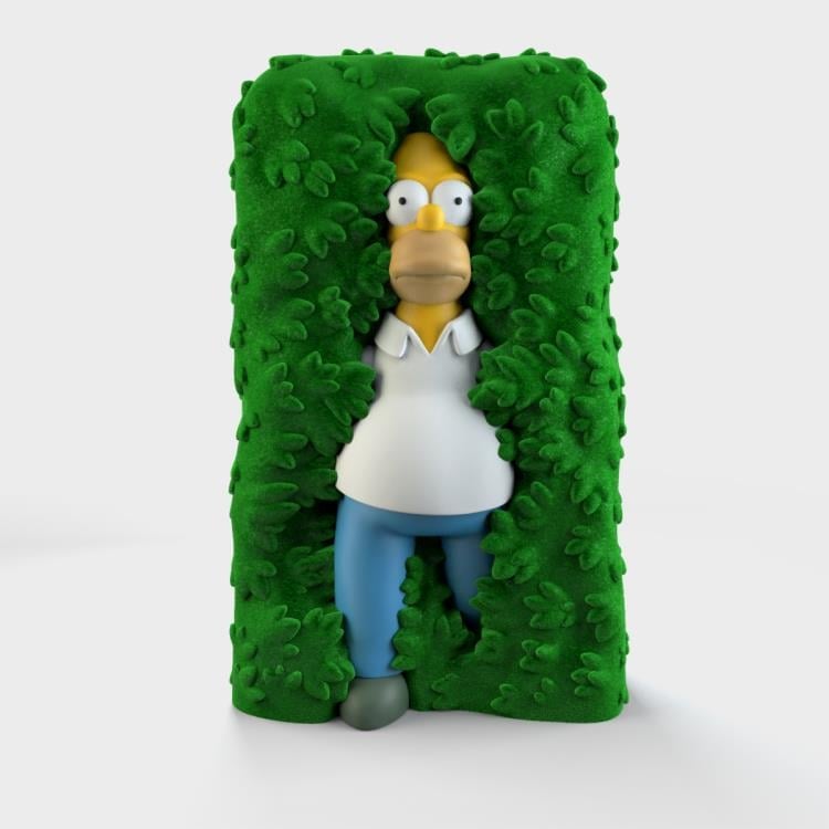 The Simpsons Art Giant Homer in Hedge 36-Inch Flocked Sculpture Gallery Image 4