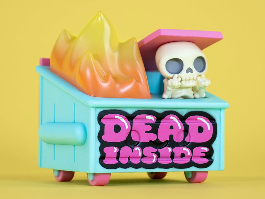 Dumpster Fire Dead Inside Vinyl Figure Gallery Image 4