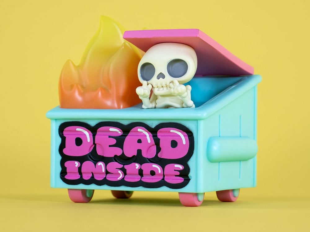 Dumpster Fire Dead Inside Vinyl Figure Gallery Image 1