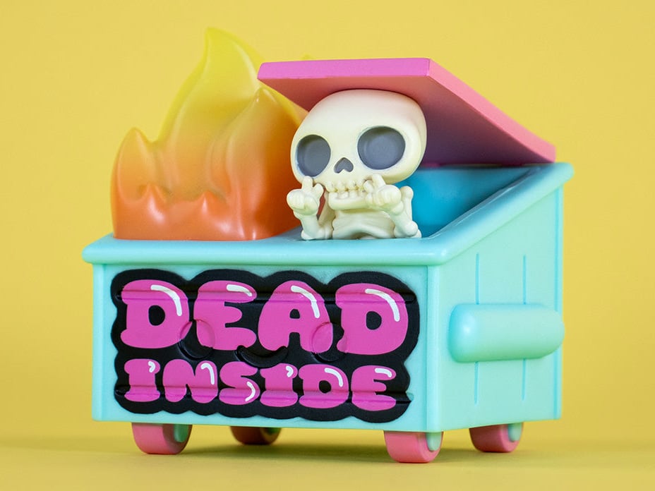 Dumpster Fire Dead Inside Vinyl Figure Gallery Image 6