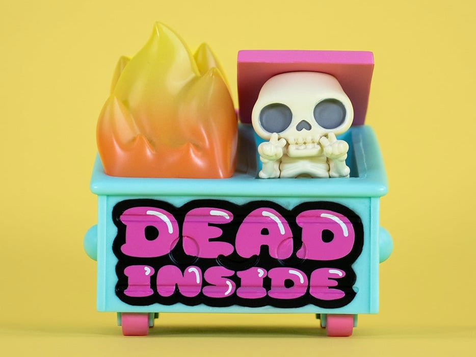 Dumpster Fire Dead Inside Vinyl Figure Gallery Image 3