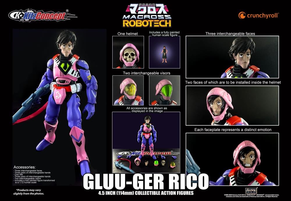 Macross Gluu-Ger Rico 4.5" Action Figure Gallery Image 6