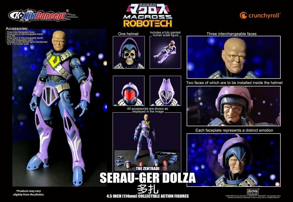Macross Serau-Ger Dolza 4.5" Action Figure Gallery Image 12