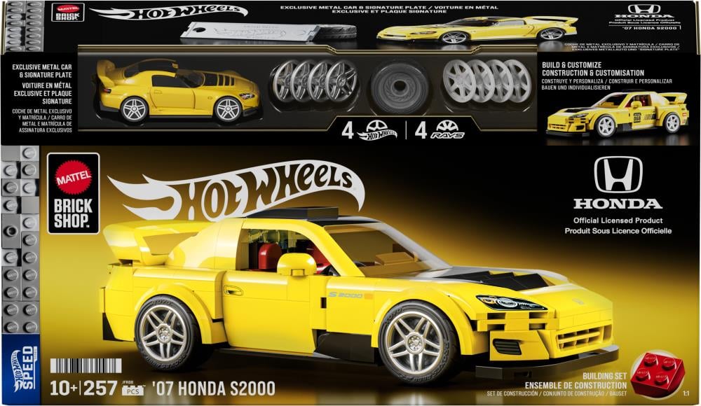 Hot Wheels Speed Series Mattel Brick Shop Custom '07 Honda S2000 Building Set Gallery Image 9
