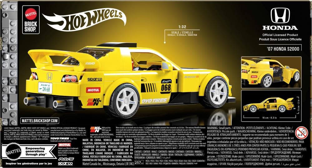 Hot Wheels Speed Series Mattel Brick Shop Custom '07 Honda S2000 Building Set Gallery Image 11