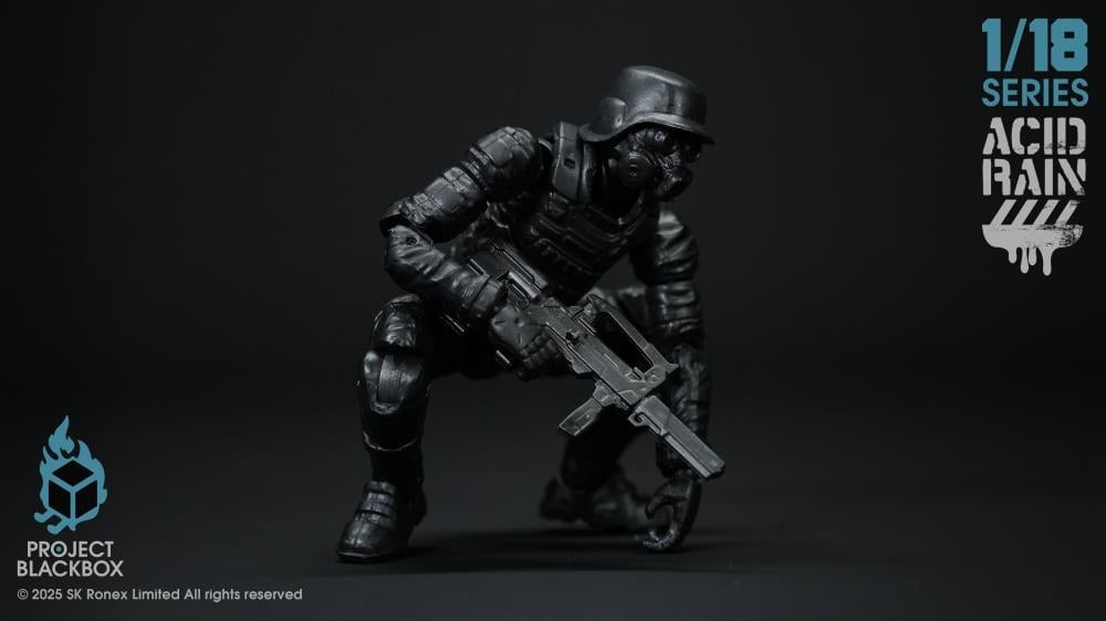 Acid Rain: Project Black Box PBB-AR006 Black Trencher 1/18 Scale Action Figure Gallery Image 4