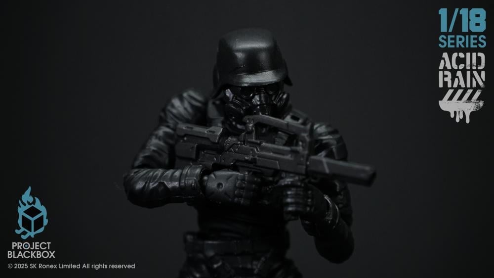 Acid Rain: Project Black Box PBB-AR006 Black Trencher 1/18 Scale Action Figure Gallery Image 3