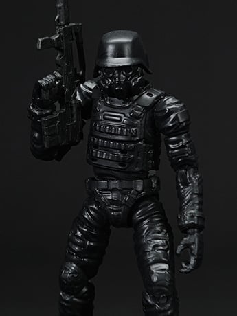Acid Rain: Project Black Box PBB-AR006 Black Trencher 1/18 Scale Action Figure Gallery Image 2