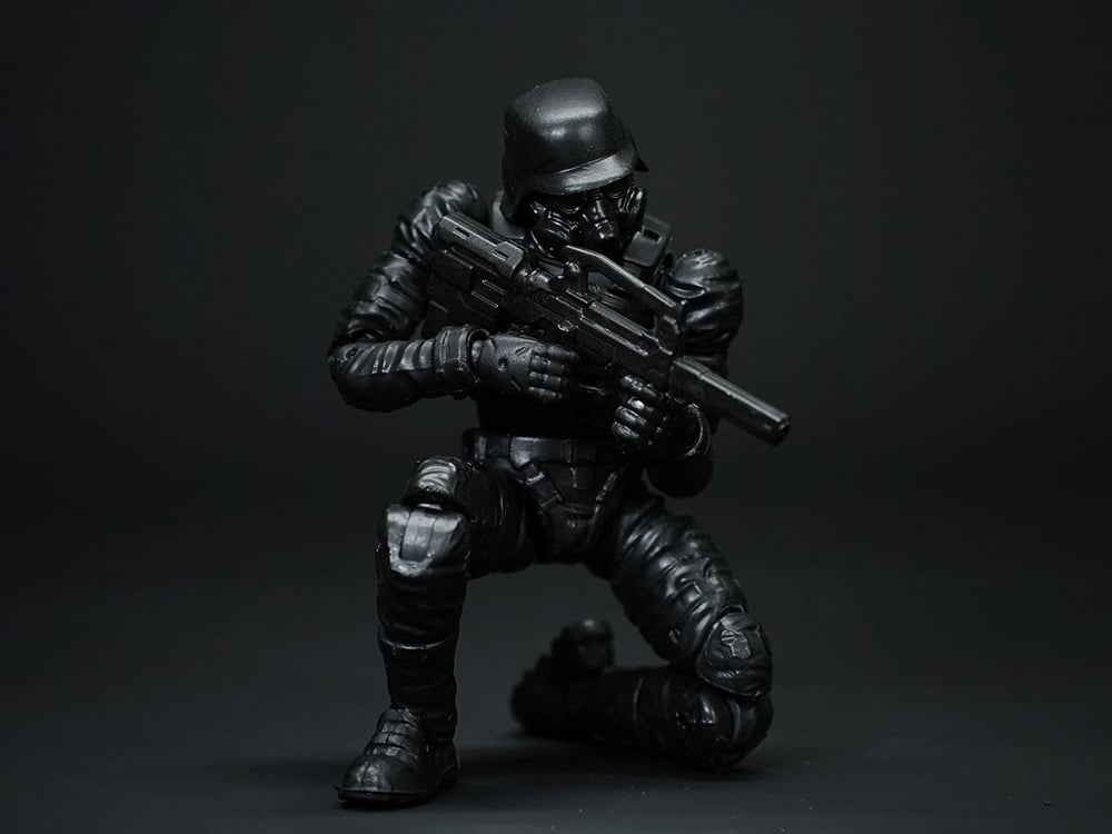 Acid Rain: Project Black Box PBB-AR006 Black Trencher 1/18 Scale Action Figure Gallery Image 1