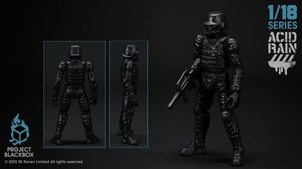Acid Rain: Project Black Box PBB-AR006 Black Trencher 1/18 Scale Action Figure Gallery Image 8