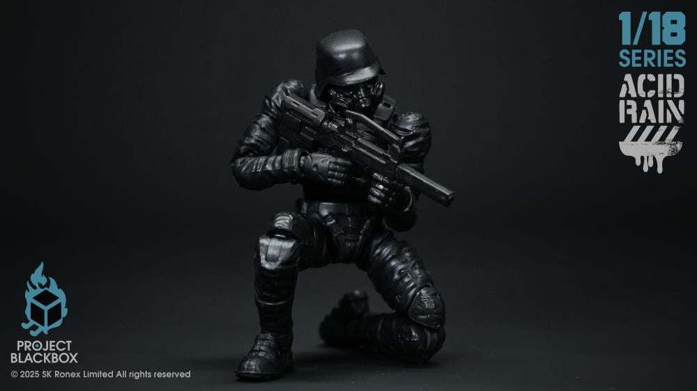 Acid Rain: Project Black Box PBB-AR006 Black Trencher 1/18 Scale Action Figure Gallery Image 5
