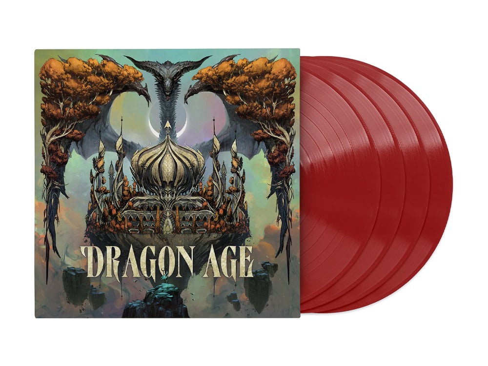 Dragon Age Selections from the Original Game Soundtrack Vinyl 4XLP (Exclusive Opaque Red Variant) Gallery Image 1